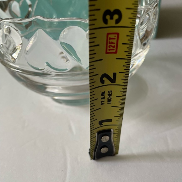 TIFFANY & CO 90s Lead Crystal Small Bowl Heart Motif Curved Edge - Picture 8 of 12